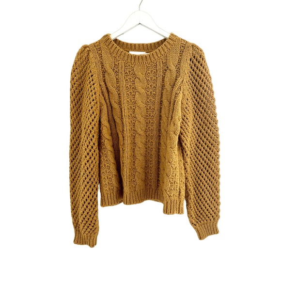 Loveshackfancy Rosie Cable Knit Sweater Amber - Picture 9 of 13